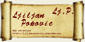 Ljiljan Popović vizit kartica